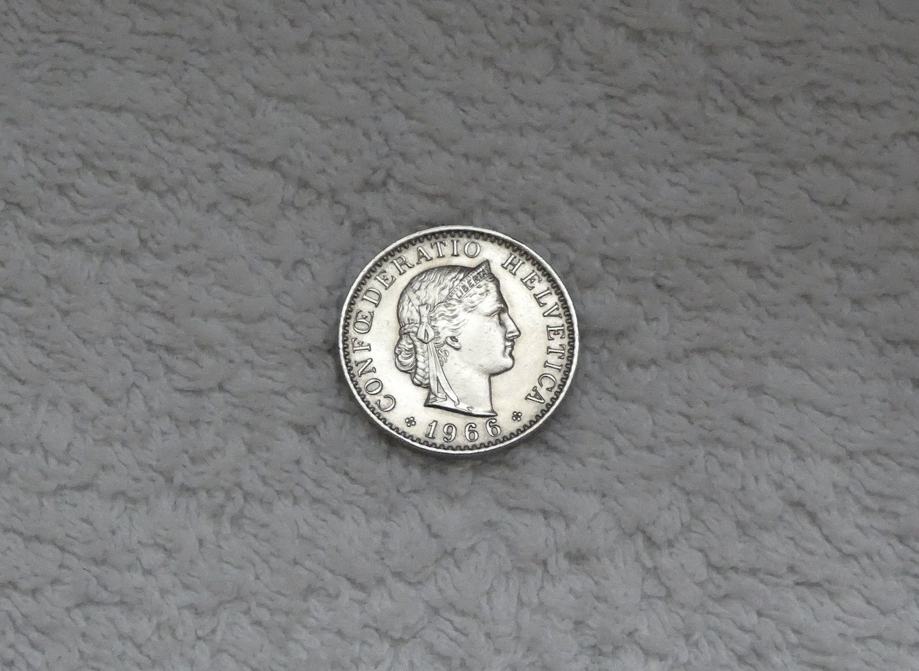 Alle Münzen: 20 centimes/rappen 1966 – Gebraucht aus Nyon von Ilmi09