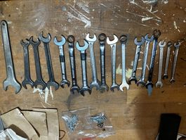 18 Stück verschiedene Gabelschlüssel, diverse Grössen