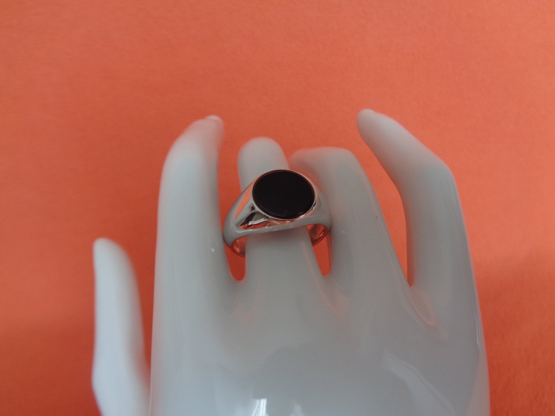 Anelli: Silberring mit Onyx - Sterling Silber 925 Grösse 63 – Nuovo (secondo la descrizione) da Chur venduto da omonia 3