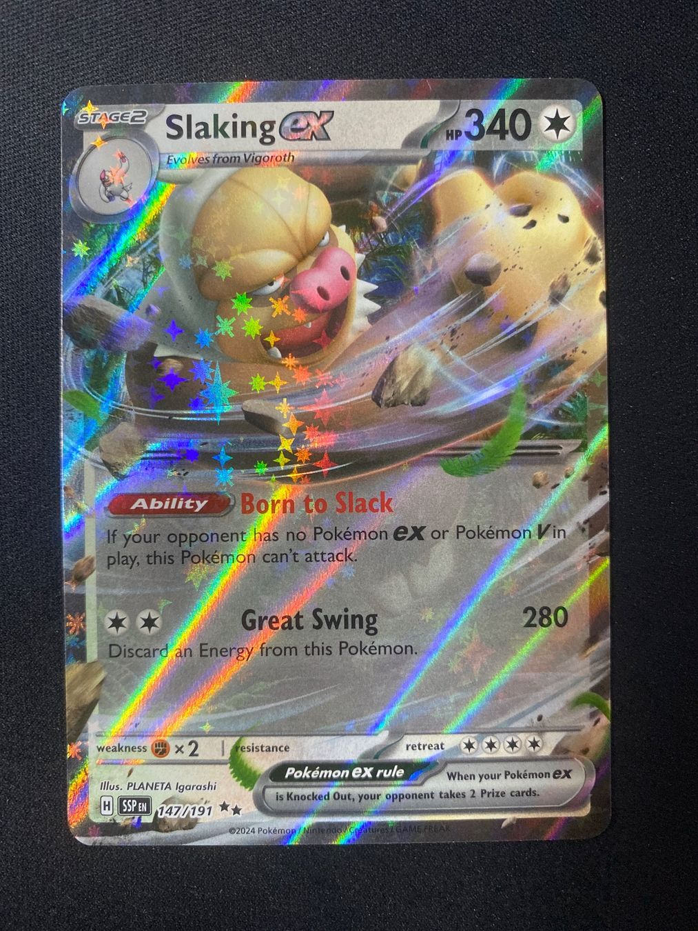 Pokémon Carte collezionabili: Slaking ex 147 - Letarking ex - Surging Sparks - EN ab 1 – Nuovo (secondo la descrizione) da Hausen AG venduto da Shrade