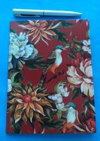 Notizbuch mit Blumen und Vögeln Motiv mit Kugelschreiber