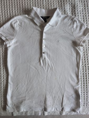 White Polo Shirt - Lauren Ralph Lauren - XS/TP