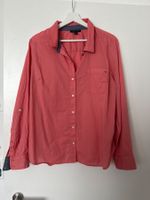 Hemd Bluse Damen lachsrosa Tommy Hilfiger L 100% Baumwolle