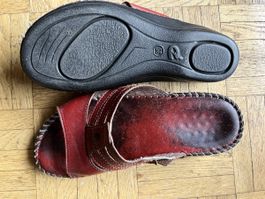 Sommer-Sandalen aus echtem Leder, Grösse 35, rot