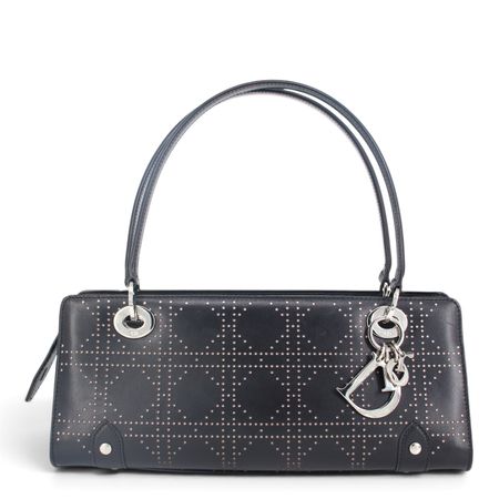 Dior East West Cannage Schultertasche schwarz