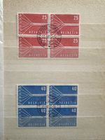 Schweiz - 1957 Znr 332-333 4er Block mit Sonderstempel Burea