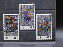 DDR 1968 Glasfenster Sachsenhausen gest.