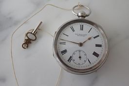 ENGLISCHE TASCHENUHR SILBER. DAN MULLARKY BRADFORD  138GR.