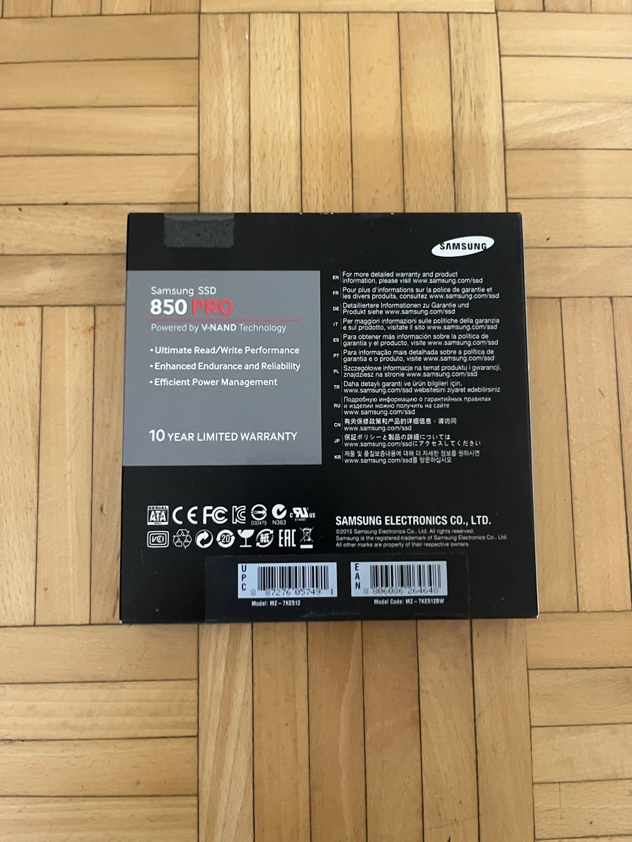 Samsung Disques durs: Samsung ssd 850 Pro 512GB – Neuf avec emballage d'origine à Meilen par ChristineL01 1