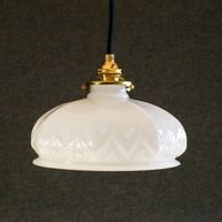 Vintage frosted glass French lamp
