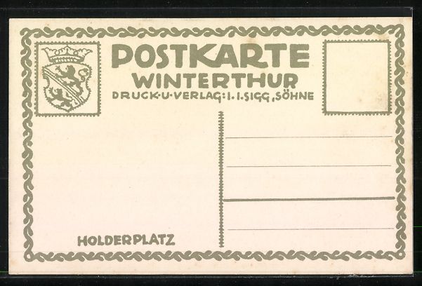 Cartes postales: Winterthur, Holderplatz mit Brunnen – D'occasion à Berlin par bartko-reher 1