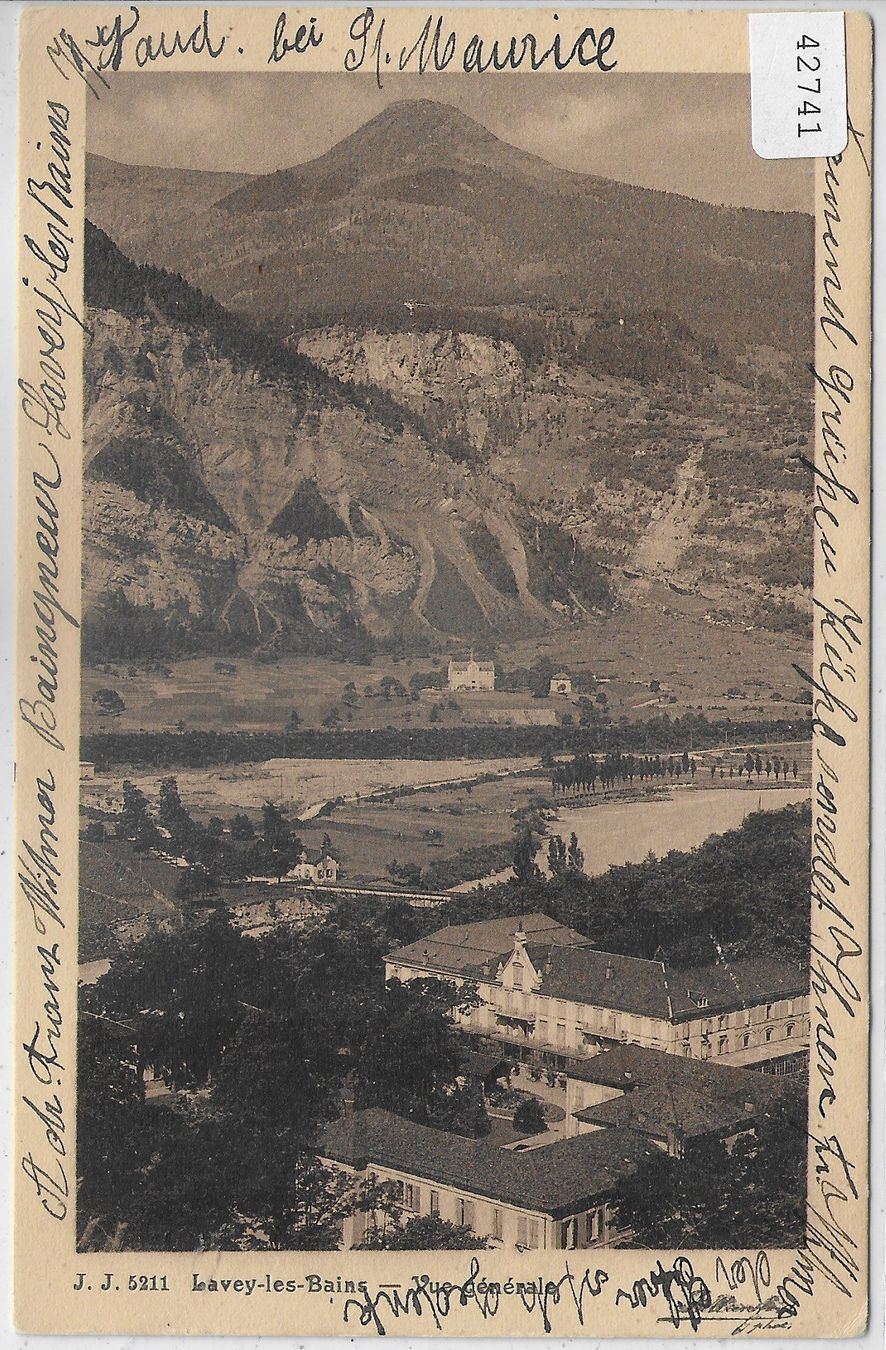 Cartoline postali: Lavey-les-Bains - Vue generale – Usato da Ettingen venduto da Kartenplanet