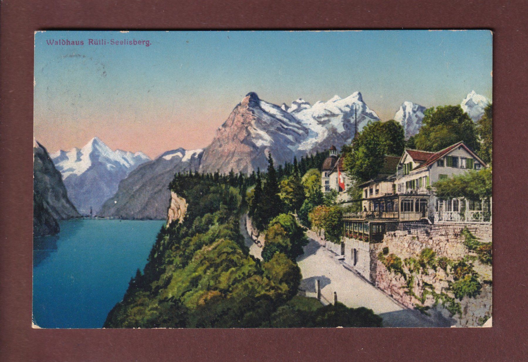 Cartoline postali: Waldhaus RÜTLI-SEELISBERG - 1927 – Usato da Pully venduto da nicecards