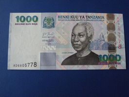 Tansania 1000 Schilling Banknote, UNC, Rarität!
