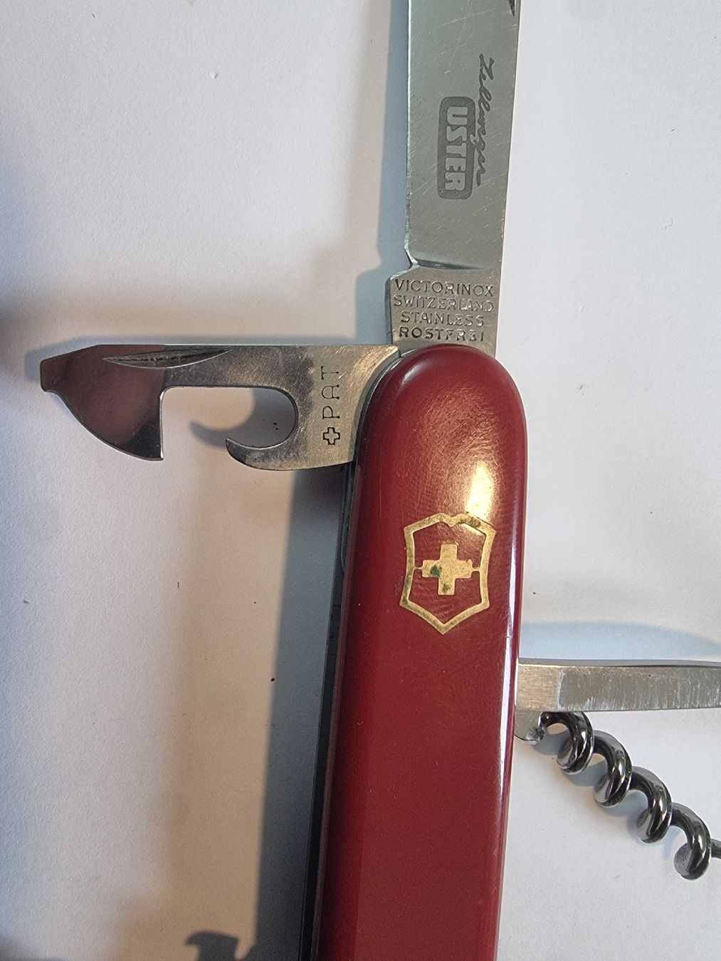 Victorinox Coltelli tascabile: Victorinox Sackmesser rot mit Ledertasche, gebraucht – Usato da Olten venduto da Mezopotamya 4