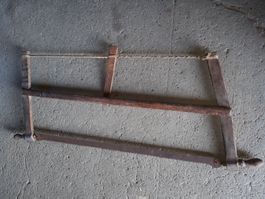 Handsäge aus Holz (antik)
