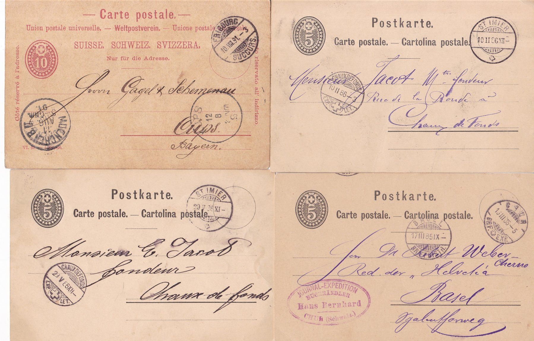 Alle Briefmarken: 46 Stk. Alte CH Postkarten, Karten – Gebraucht aus Münchwilen AG von Nesar 5