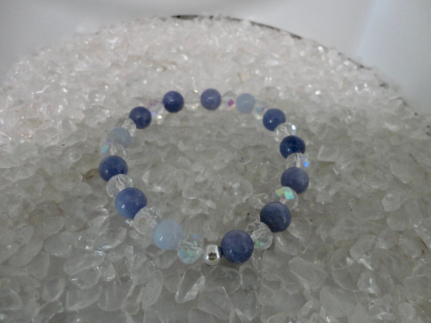 Bracciali & Braccialetti: Armband Chalcedon, Tschechischer-Kristall. – Nuovo (secondo la descrizione) da Biberist venduto da tl-schmuck