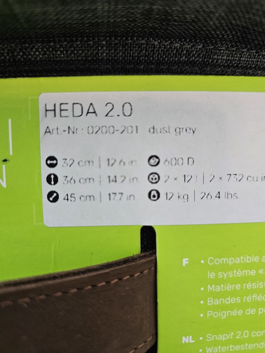 Racktime Sacs: Recktime Doppeltasche HEDA 2.0 "dust grey" – Neuf avec emballage d'origine à Rheinfelden par mar_fjh6 3