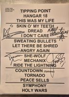 Autographes des membres de Megadeth  Concert en Espagne