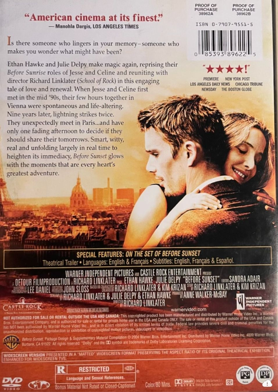 Alle DVDs: Before Sunset (2004) ENG/FRA (Code1) – Gebraucht aus Brunnen von Barfly5 1