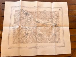 Carte ancienne Liestal 1877, état neuf!