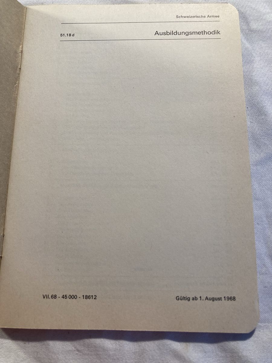 Bücher: Ausbildungsmethodik Schweizer Armee Handbuch 1968  – Gebraucht aus Aarwangen von to-hirschi 5