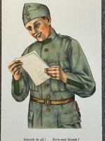1917 Postkarte antik 📯 Schweizer Soldat "Heimweh" 🔨- Preis