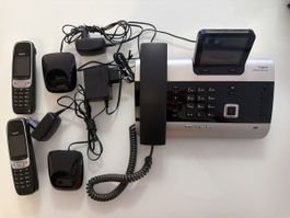 Gigaset DX800A All-in-One Telefon mit zwei Mobilteilen