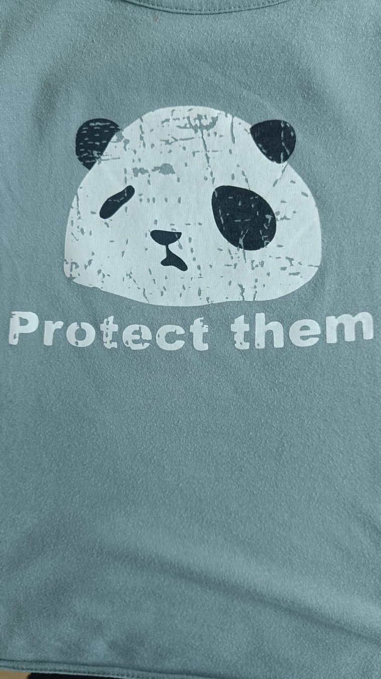 Top: Tank top - "Protect them" Panda, size S 🐼 – Usato da Rotkreuz venduto da Prelovedswitzerland 3
