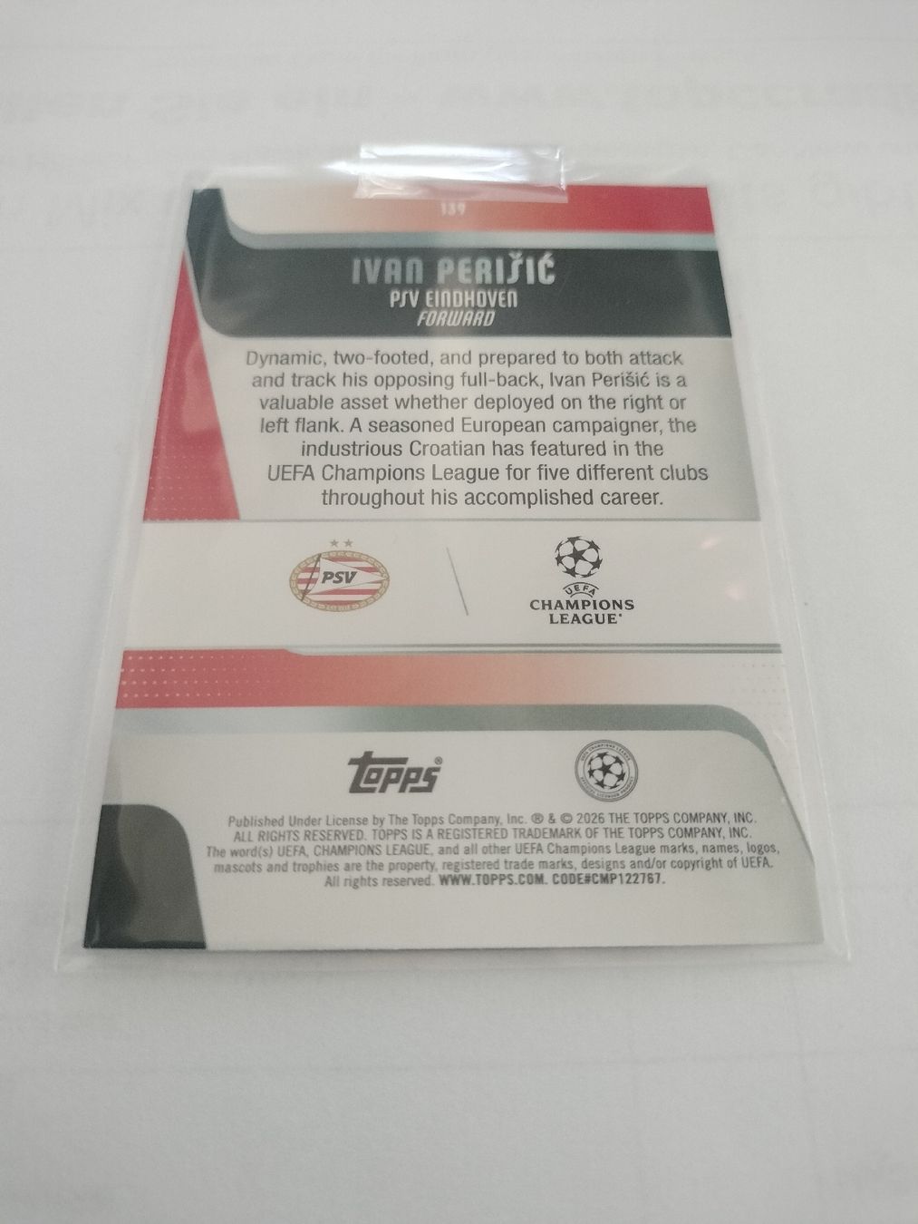 Topps Sammelbilder & Trading cards: Fussball Karte Ivan Perisic PSV Eindhoven Topps 2020 – Neu (gemäss Beschreibung) aus Niederhasli von N8155 1