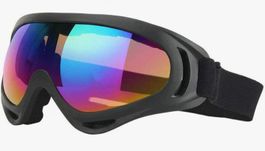 Ski, Motorradbrille schwarz mit UV-Schutz verspiegelt neuwer