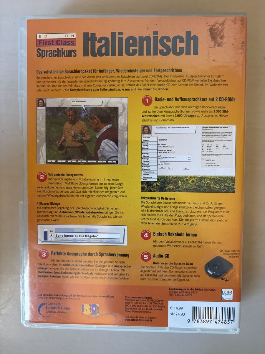 Tutti i DVDs: Italienisch Sprachkurs - First Class Edition - Komplett – Usato da Ruswil venduto da ois_li_ois_ 1