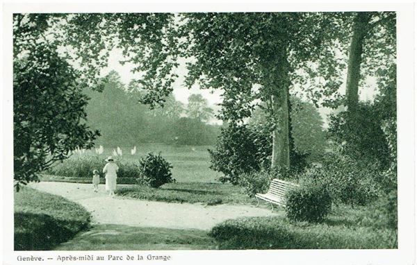 Cartoline postali: Après-midi au Parc de la Grange, 1922 – Usato da Flims - Dorf venduto da Stagediver