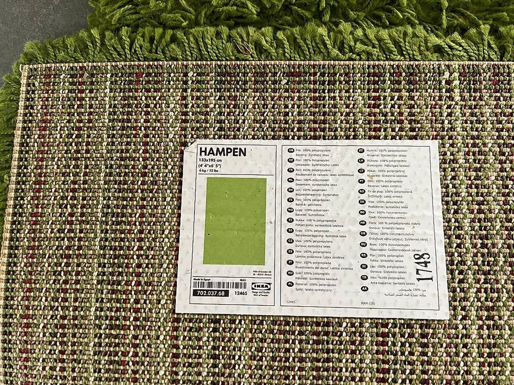Hochflor Teppich Hampen (Ikea) grün 133cm x 195cm (Gebraucht) in Uzwil für CHF 10 – nur Abholung auf Ricardo kaufen