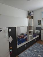 Etagenbett mit Kleiderschrank JUANITO - 2 x 90 x 190 cm