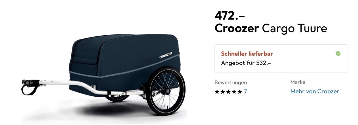 Croozer Anhänger: Croozer Cargo Tuure – Gebraucht aus Kehrsatz von luna_44 6