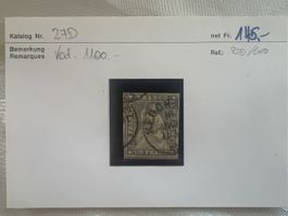 Briefmarke Schweiz Sitzende Helvetia 1 Franken 27D