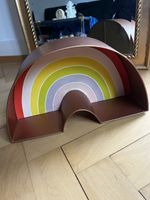 Wandregal Regenbogen Design Metall braun guter Zustand