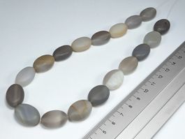 matte Achat oval Perlen Strang