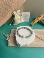 Echtes Edelstein-Armband Amazonit & Mondstein – Healing
