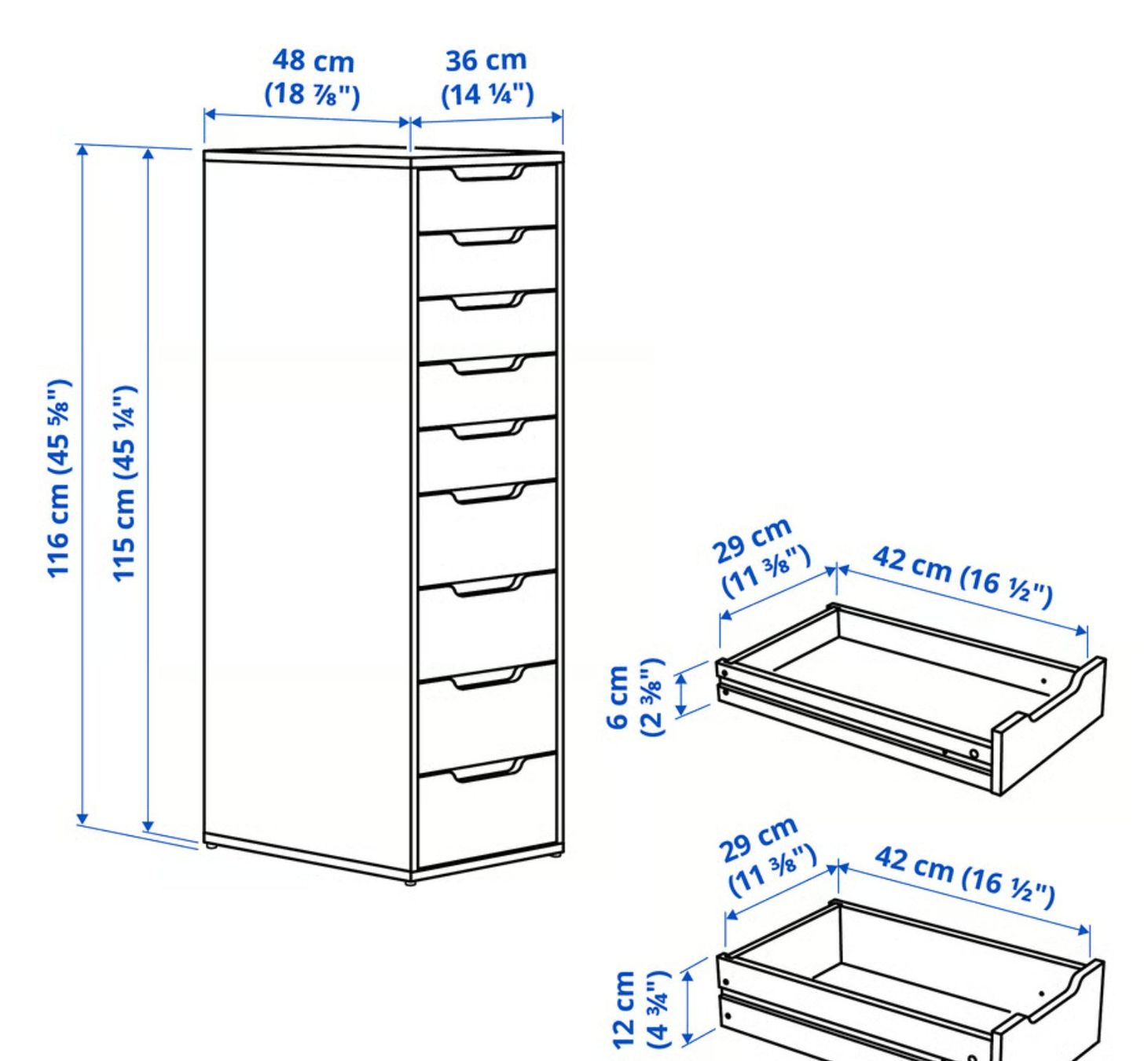 Ikea Cassettiere: IKEA ALEX Schubladenelement, 9 Schubladen – Usato da Wetzikon ZH venduto da ana_ana 2
