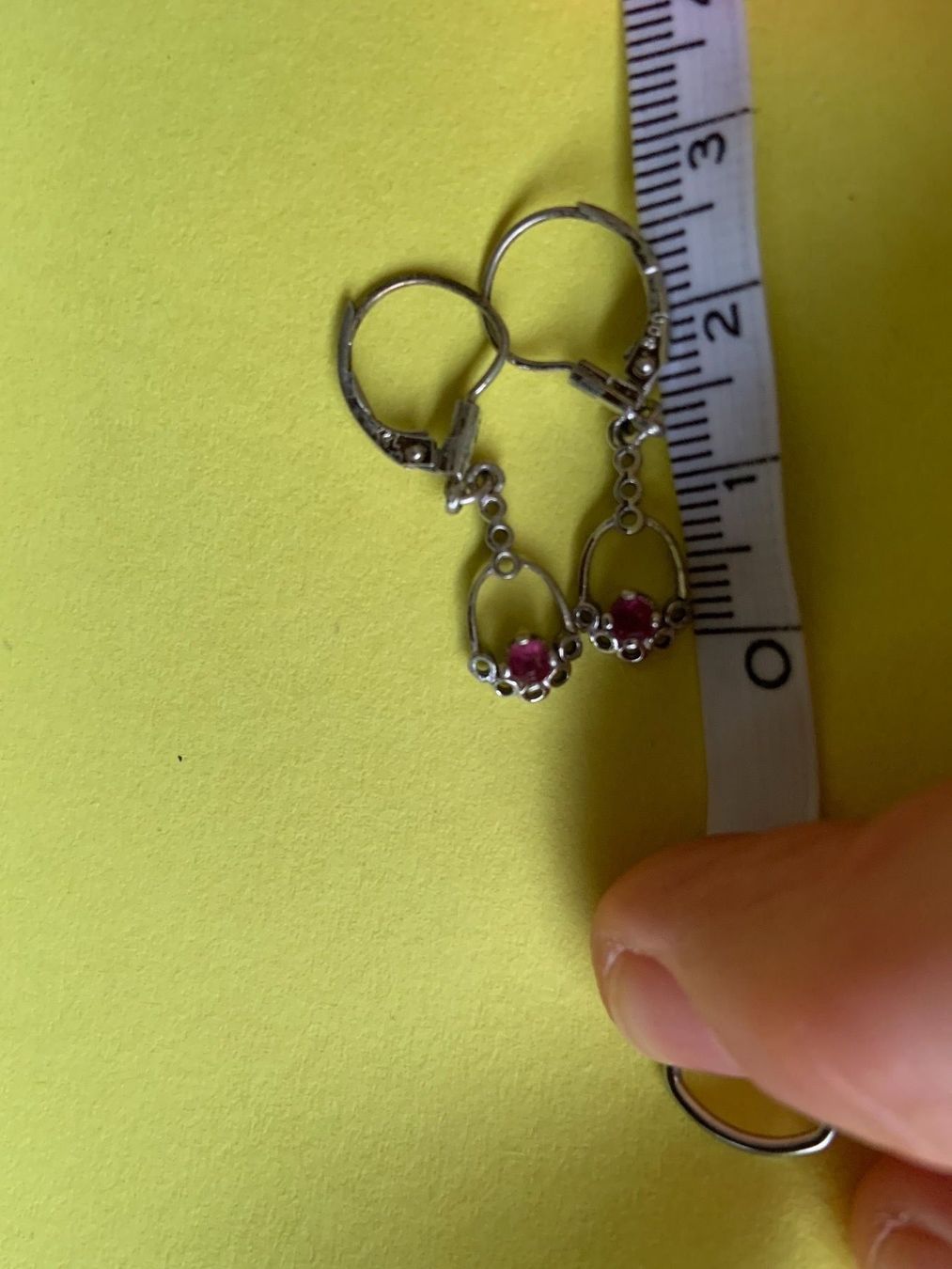 Orecchini pendenti & Orecchini a lobo: Ohrringe in silber mit rotem stein 800 – Usato da Dittingen venduto da Bellevista 5