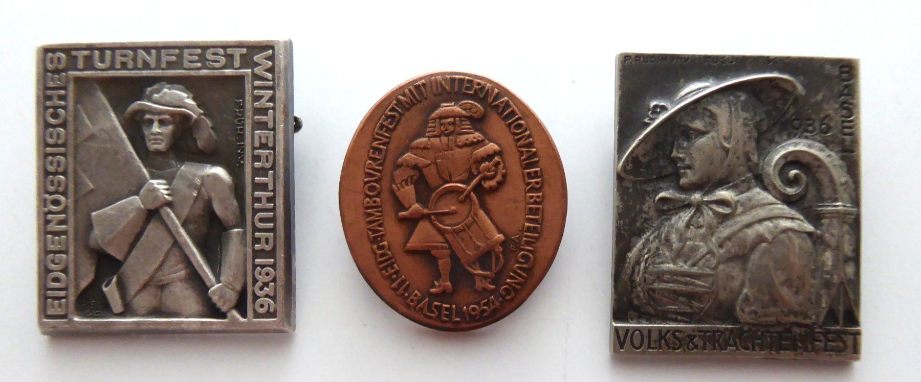Medaglie: Winterthur eidg. Turnfest 1936; Basel Trachtenfest 1936, ... – Usato da Aesch BL venduto da Kauri1