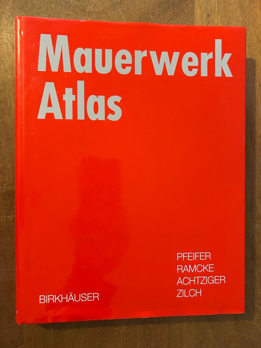 Libri: Mauerwerk Atlas. Birkhäuser – Usato da Zürich venduto da WWehrle