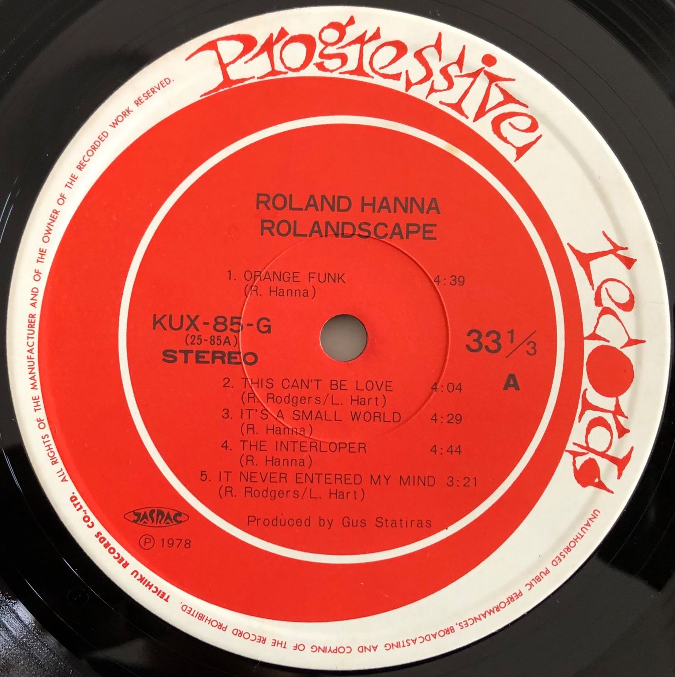 Schallplatten: ROLAND HANNA - ROLANDSCAPE – Gebraucht aus Poliez-Pittet von Newtown-Records 3