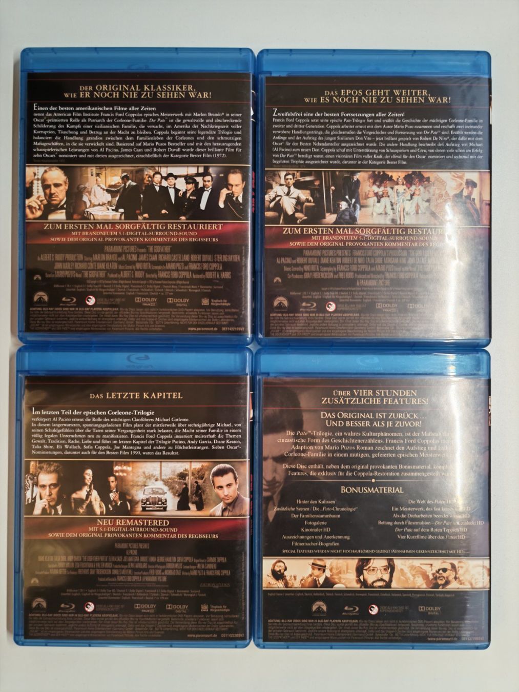 Tutti i DVDs: Der Pate Trilogie - The Coppola Restoration – Usato da Liestal venduto da Kratzilla 5