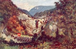 Taubenloch  BE  -  Schlucht bei Bienne/Biel      um  1 9 1 5