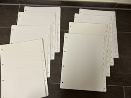 Zahlenregister A4 aus Karton / 8 Stück