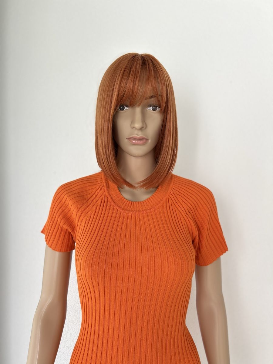 Vestiti: Orange Ribbed Mini Dress with Open Back - Size S – Nuovo (secondo la descrizione) da Saland venduto da ele_vc96 2